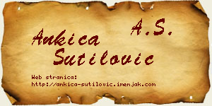 Ankica Šutilović vizit kartica